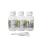 Le kit de restauration comprend un apprêt, de la peinture (première et deuxième couche) et du vernis, dans des pots de 30 ml chacun avec pinceau. Le kit contient 5 micro-pinceaux pour réparer les très petits dommages.   23,00€ 
