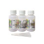Kit de restauration : apprêt, peinture et vernis en flacons avec pinceau (30 ml chacun) + 4 micro-pinceaux, conçu pour les petits dommages. L'apprêt est utilisé lorsque les dommages atteignent le métal.   37,90€ 